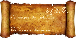 Üveges Barnabás névjegykártya